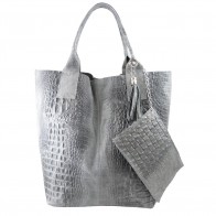 Shoulder bag made of calf leather in crocodile pattern SHCC2020