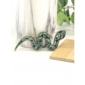 BROCHESERPENTVERT TAILLE L